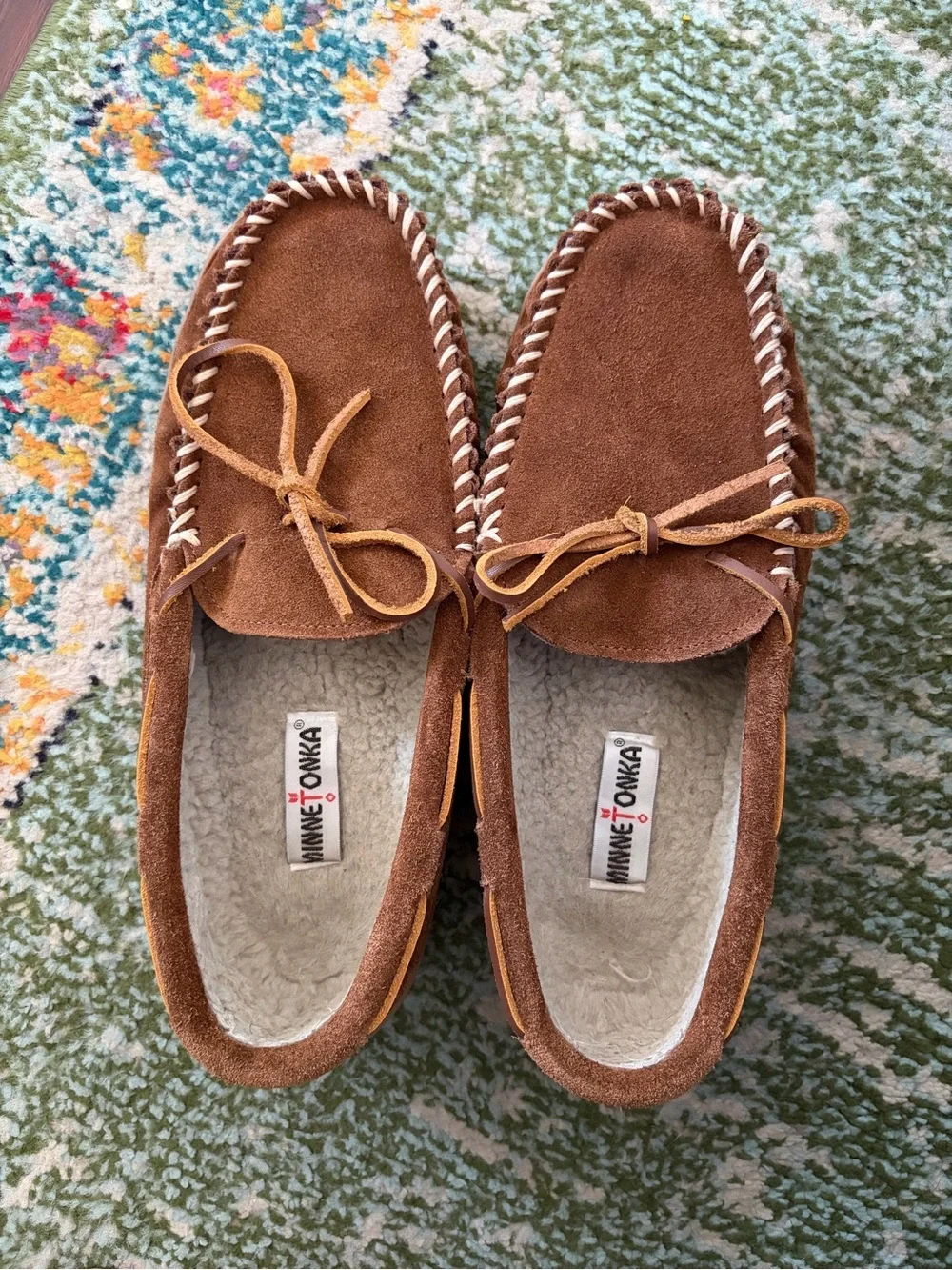 Minnetonka Men's Pile Lined Hardsole Slippers